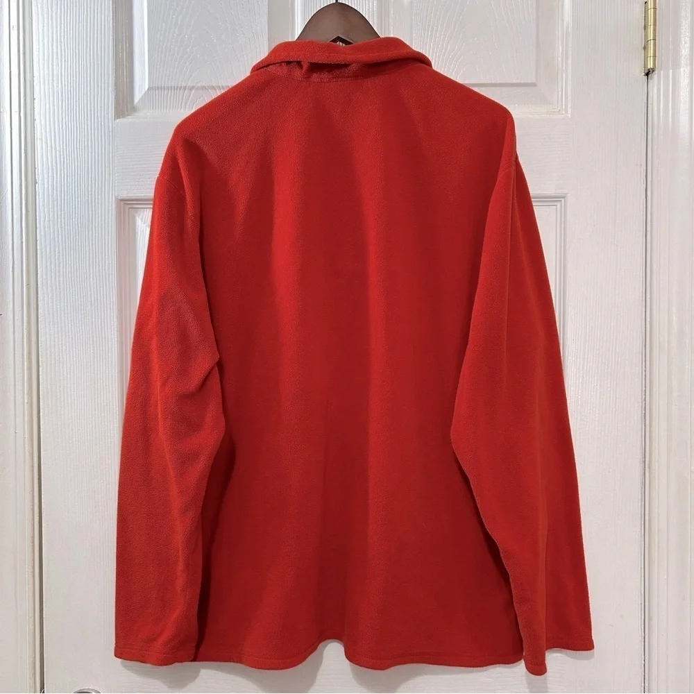 The North Face Quarter Zip Pullover Men's Polartec Red Orange Size XL
